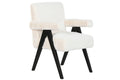 BUTACA MADERA 54X64X86 PELO BLANCO