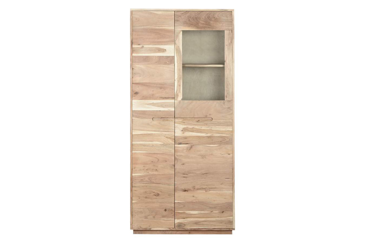 VITRINA ACACIA 80X40X180 NATURAL