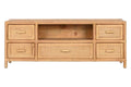 MUEBLE TV ABETO RATAN 120X30X45 5 CAJONES NATURAL