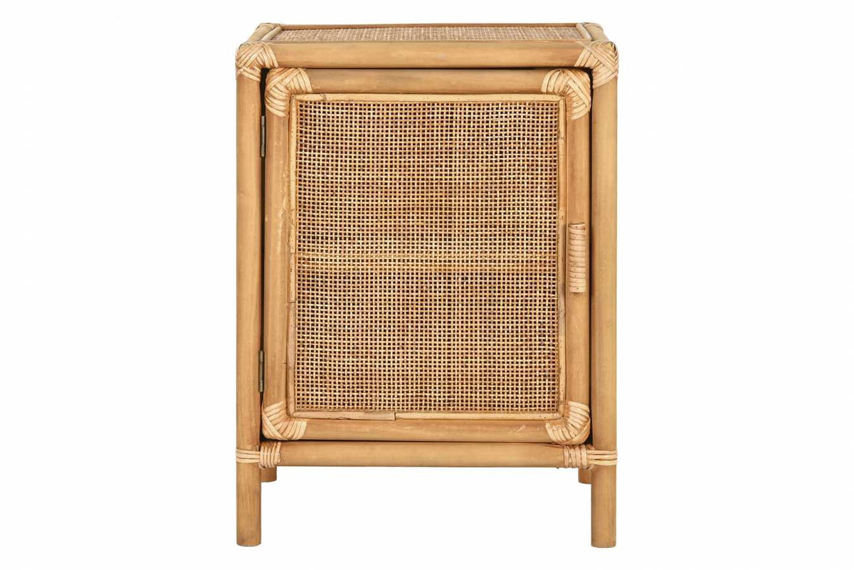 MESITA AUXILIAR ABETO RATAN 46X35X60 1 PUERTA