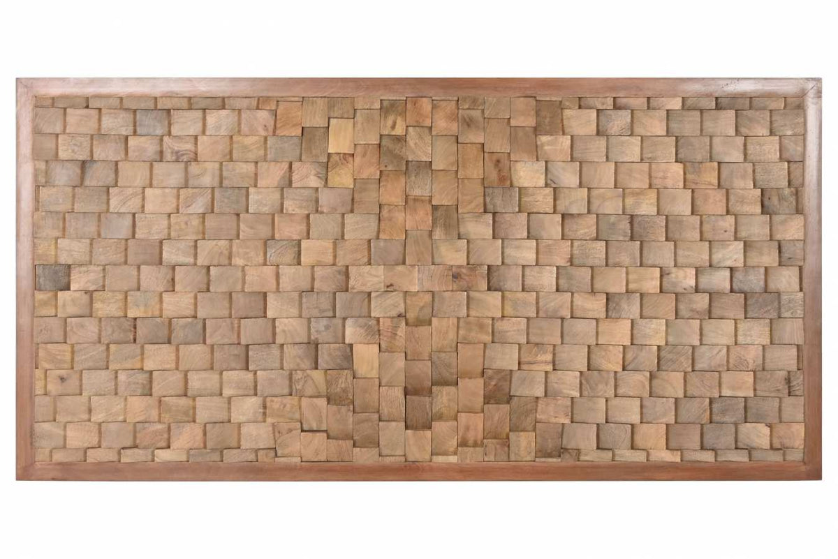 CABECERO CAMA MANGO 180X5X90 MODERNO 3D NATURAL