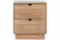 MESITA DE NOCHE MANGO 40X32X46,5 2 CAJONES NATURAL
