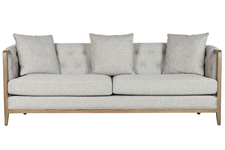 SOFA FRESNO POLIESTER 207X84X76 CAPITONE 3 COJINES