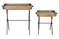 MESITA AUXILIAR SET 2 MANGO 87X42X82 PLEGABLE