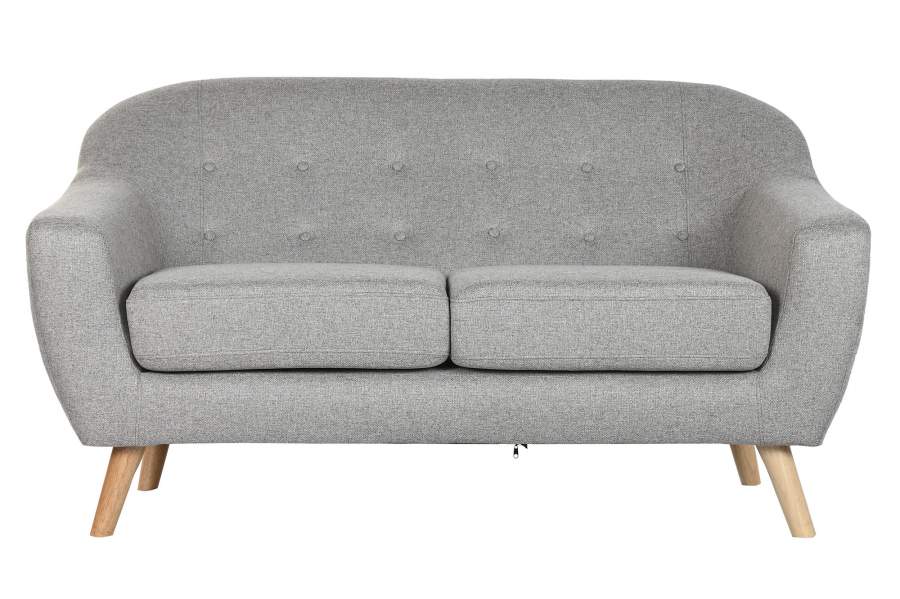 SOFA POLIESTER RUBBERWOOD 146X84X82 2 PLAZAS TOPO
