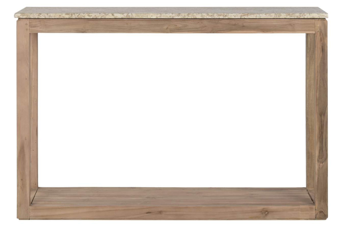 CONSOLA MADERA RECICLADA MARMOL 120X40X82 NATURAL