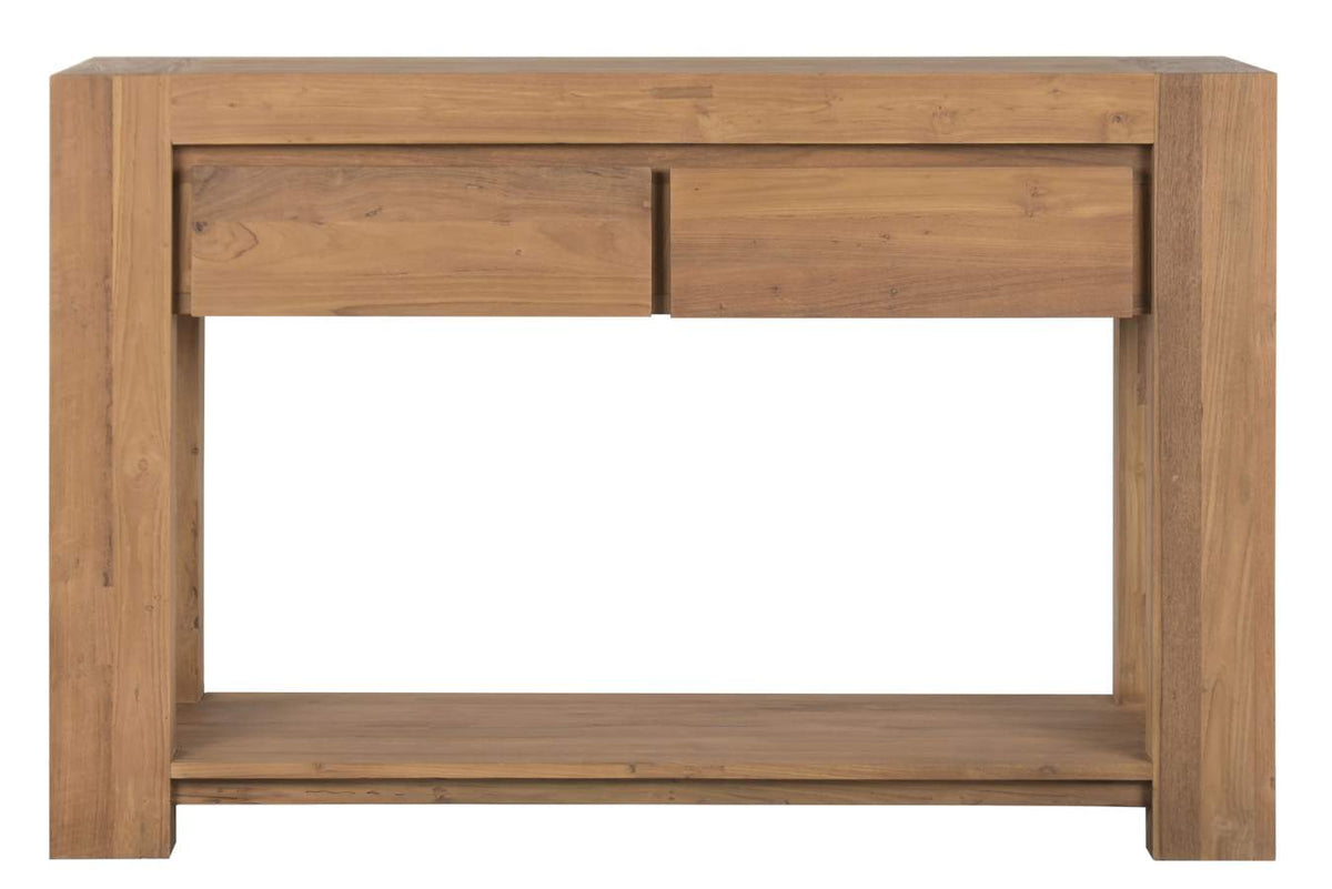 CONSOLA TECA RECICLADA 120X40X78 MARRON