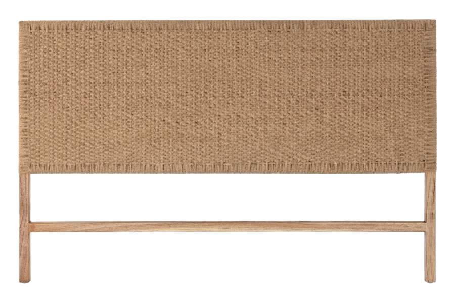 CABECERO CAMA TECA FIBRA 165X5,5X105 NATURAL
