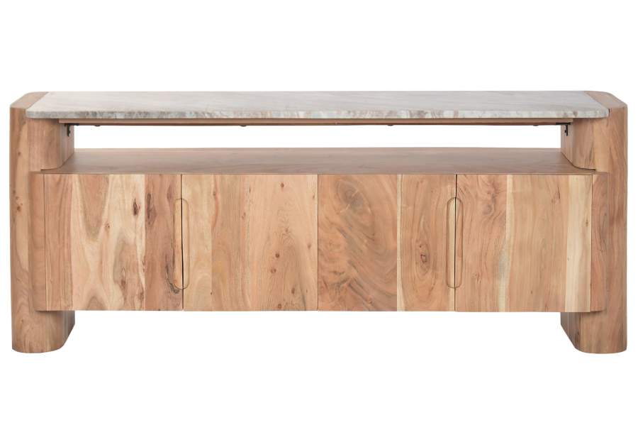 MUEBLE TV ACACIA MARMOL 150X40X60