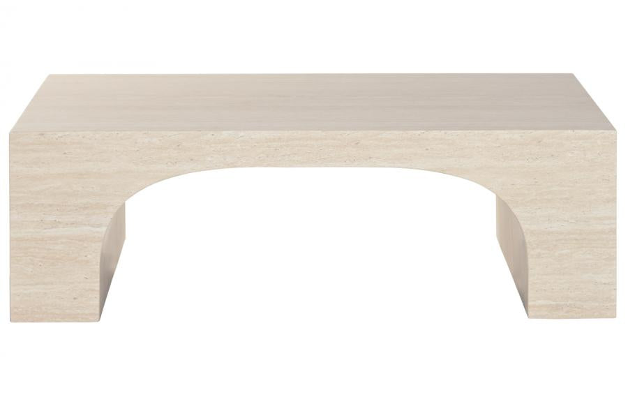 MESA CENTRO MADERA 121,5X76,5X39,5 TRAVERTINO