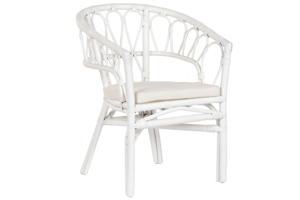 SILLA RATAN POLIESTER 50X56X77 BLANCO