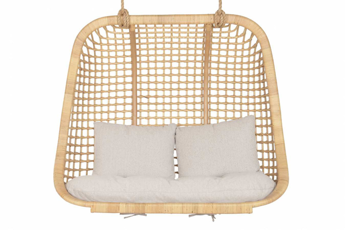 SILLON COLGANTE RATAN POLIESTER 140X60X120 NATURAL