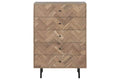 CHIFONIER ACACIA METAL 80X40X115 MARRON CLARO