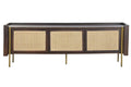 MUEBLE TV MANGO FIBRA 160X40X55 MARRON OSCURO