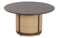 MESA CENTRO MANGO FIBRA 85X85X47 MARRON OSCURO