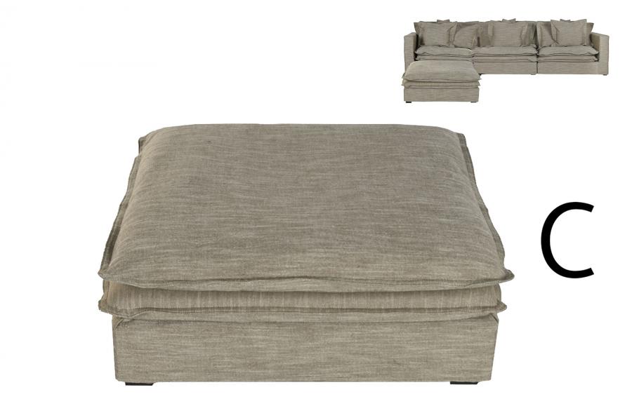 MODULO AUXILIAR SOFA POLIESTER 110X110X48 VERDE