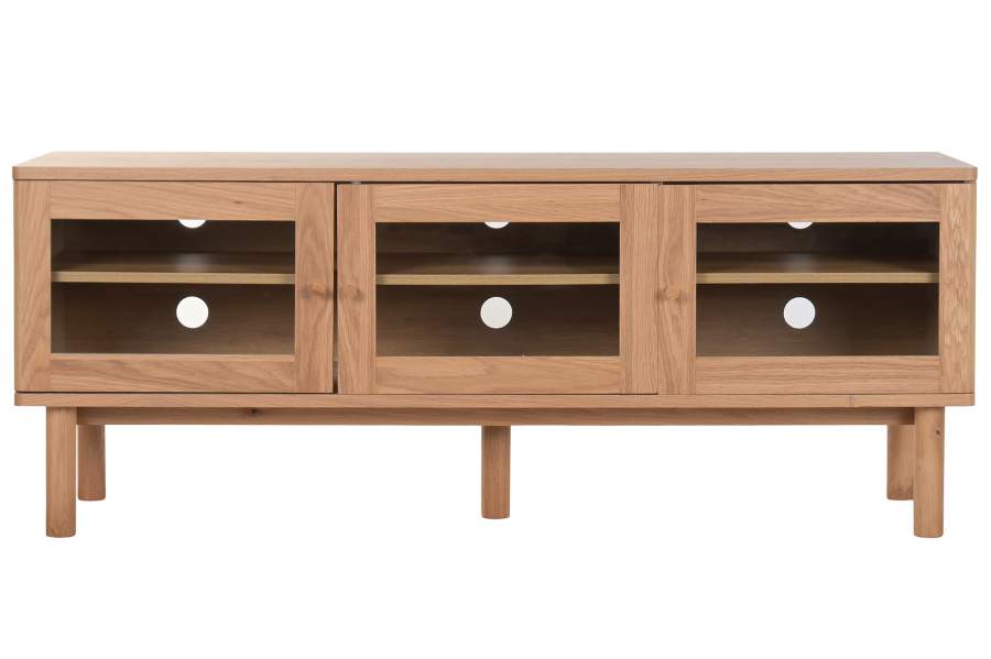 MUEBLE TV MDF CRISTAL 140X40X55 NATURAL