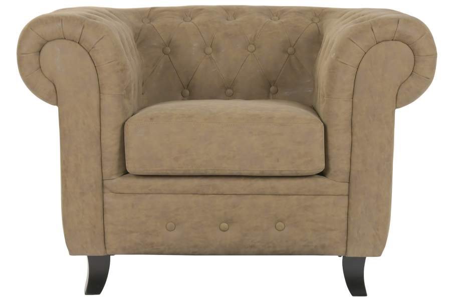 SILLON MADERA PU 110X81X76 MARRON