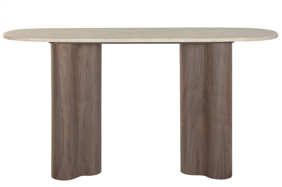 CONSOLA MADERA GRANITO 150X40X78 MARRON
