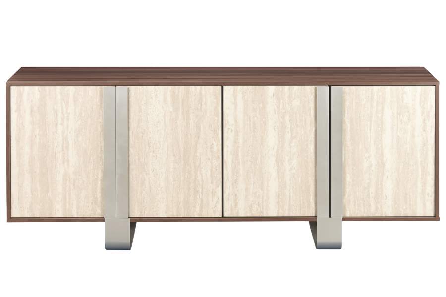 BUFFET MDF METAL 180X40X73,5 SIMIL MARMOL MARRON