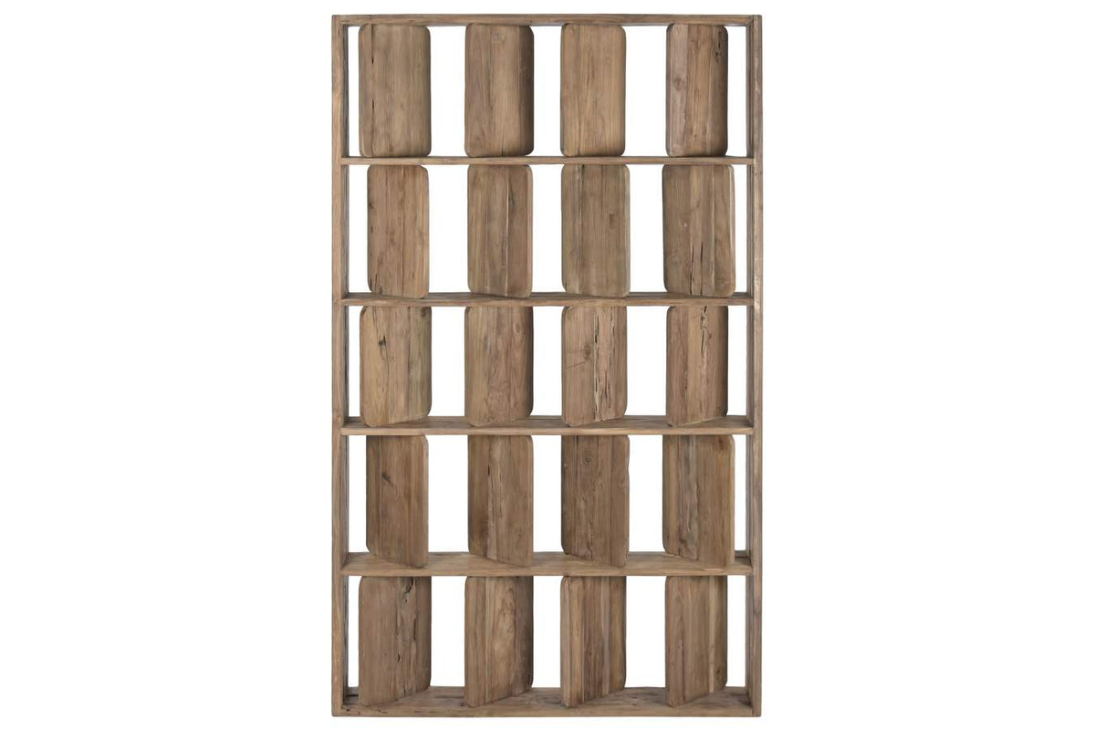 ESTANTERIA TECA RECICLADA 124X20X210 NATURAL