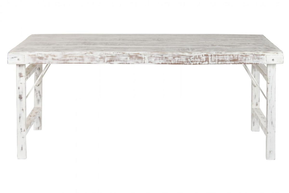MESA COMEDOR PLEGABLE MADERA RECICLADA 180X90X76 P