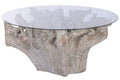 MESA COMEDOR RAIZ DE TECA 160X160X76 DECAPE BLANCO