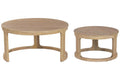 MESA CENTRO SET 2 MANGO 90X90X45 NATURAL