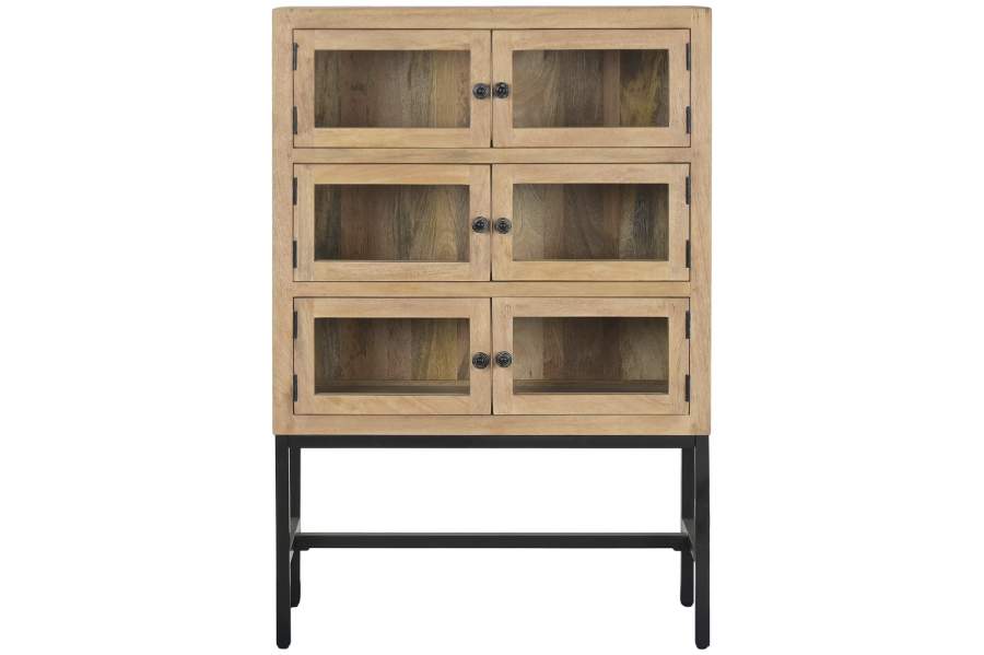 VITRINA MANGO METAL 80X30X120 29,90 NATURAL