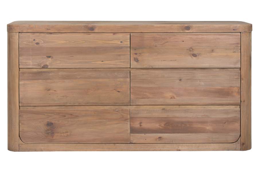 COMODA MADERA RECICLADA PINO 183X45X96