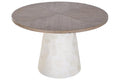 MESA REDONDA COMEDOR MADERA METAL 120X120X76