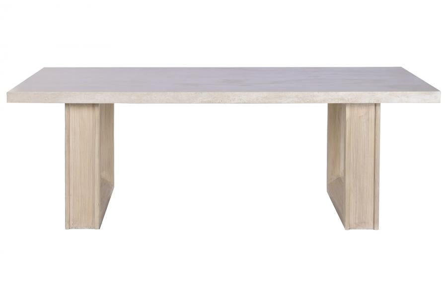 MESA COMEDOR OLMO MARMOL TRAVERTINO 220X100X76