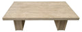 MESA CENTRO OLMO MARMOL TRAVERTINO 160X80X43