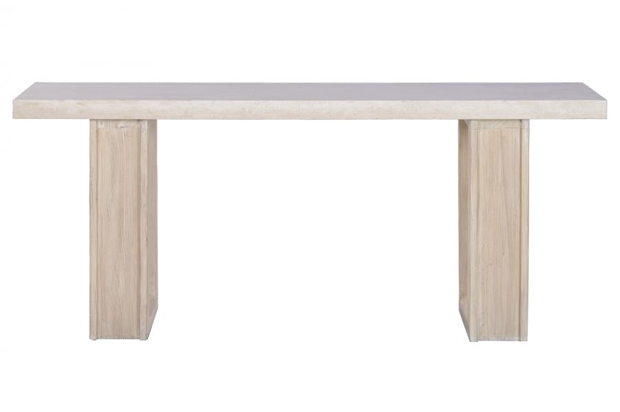 CONSOLA OLMO MARMOL TRAVERTINO 180X38X76 BEIGE