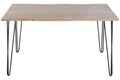 MESA COMEDOR ACACIA METAL 140X90X76 MARRON