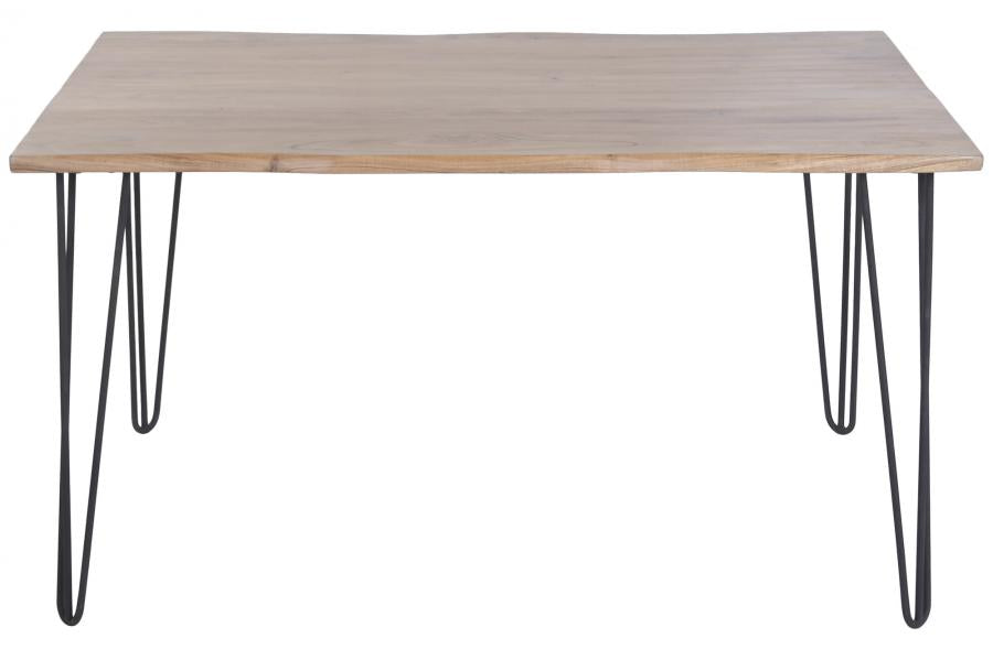 MESA COMEDOR ACACIA METAL 140X90X76 MARRON