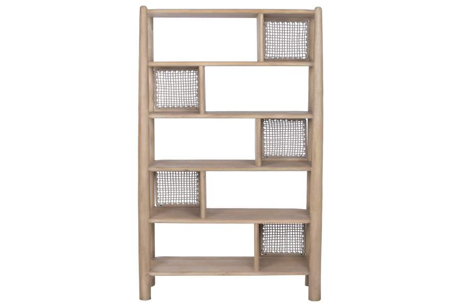 ESTANTERIA ACACIA CUERDA 105X40X175