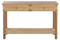 CONSOLA ABETO RATAN 120X35X81 2CAJ. NATURAL