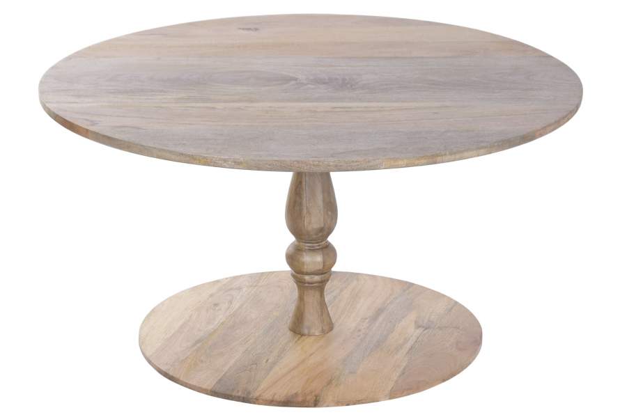 MESA REDONDA COMEDOR MANGO 120X120X76 NATURAL