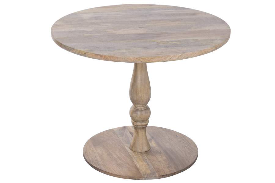 MESA REDONDA COMEDOR MANGO 80X80X76 NATURAL MARRON