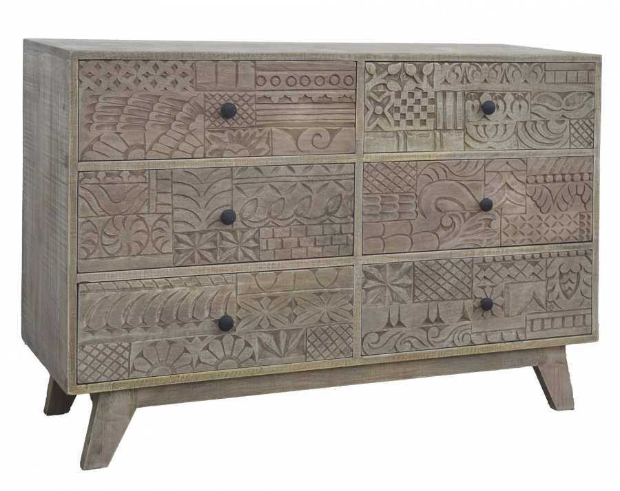 COMODA MANGO 118X40X81 TALLADO