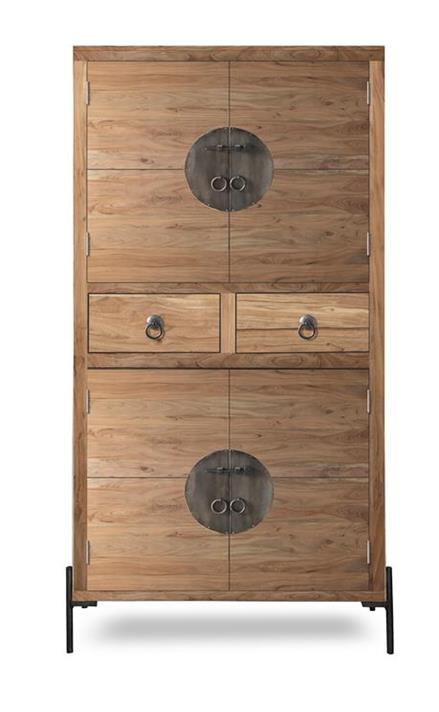 ARMARIO ACACIA METAL 88X40X180