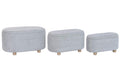 DESCALZADORA SET 3 POLIESTER MADERA 82X48X45 VERDE