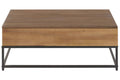 MESA CENTRO PLEGABLE HIERRO ABETO 100X55X40