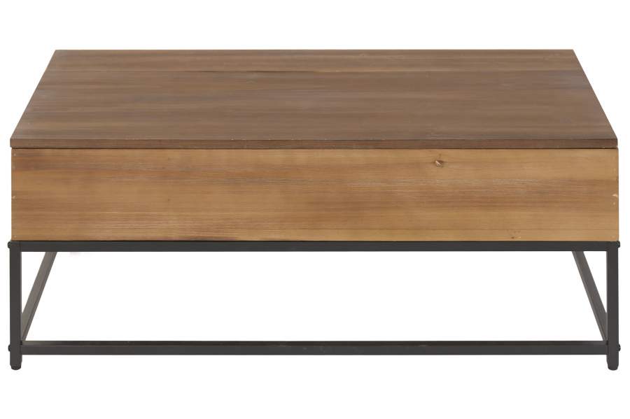 MESA CENTRO PLEGABLE HIERRO ABETO 100X55X40