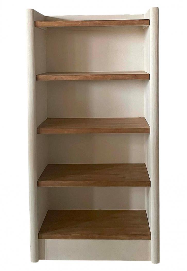 ESTANTERIA MDF ABETO 90X40X180 CREMA