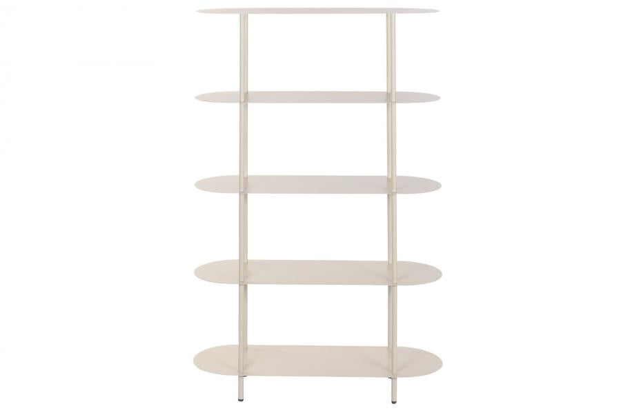 ESTANTERIA HIERRO 90X30X150 KD CREMA