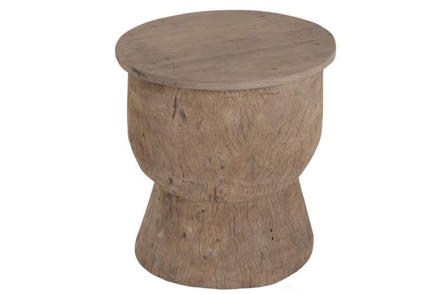 MESITA AUXILIAR MADERA RECICLADA 49X49X52