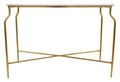CONSOLA HIERRO MARMOL 109X35X76 DORADO