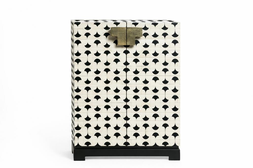 ARMARIO HUESO 80X41X104 TARACEA BICOLOR